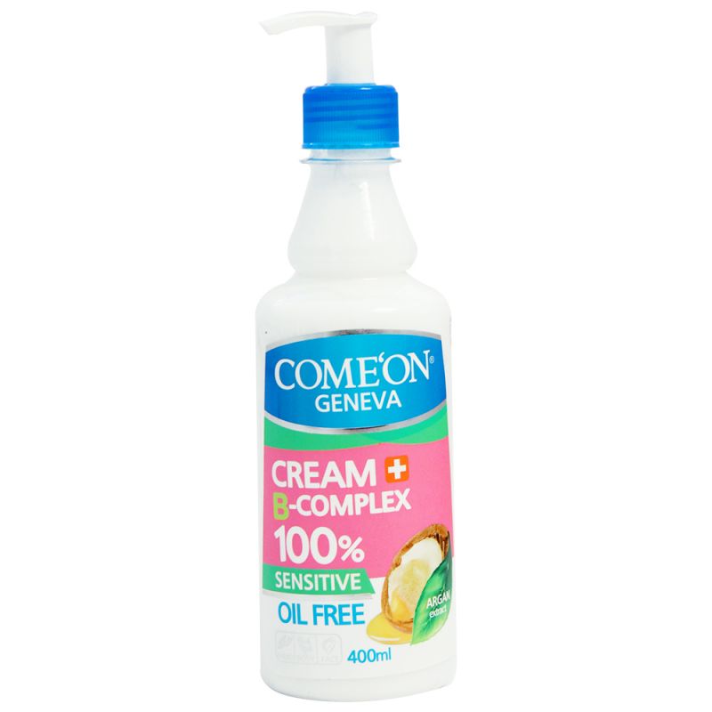 comeon-moisturizing1.jpg کرم مرطوب کننده پمپی کامان دارای ب کمپلکس و آرگان 400 میل COMEON - Image 1
